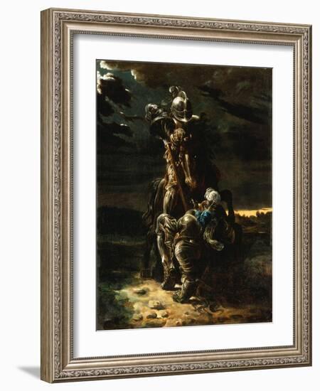 And in the First Career They Ran, the Elfin Knight Fell Horse and Man-Daniel Maclise-Framed Giclee Print