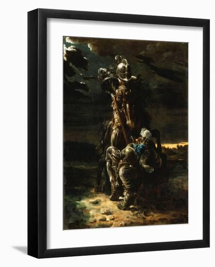 And in the First Career They Ran, the Elfin Knight Fell Horse and Man-Daniel Maclise-Framed Giclee Print