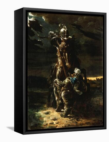 And in the First Career They Ran, the Elfin Knight Fell Horse and Man-Daniel Maclise-Framed Premier Image Canvas