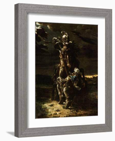 And in the First Career They Ran, the Elfin Knight Fell Horse and Man-Daniel Maclise-Framed Giclee Print