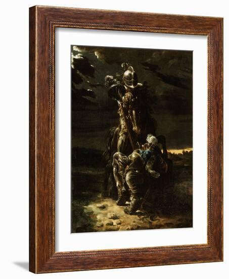 And in the First Career They Ran, the Elfin Knight Fell Horse and Man-Daniel Maclise-Framed Giclee Print