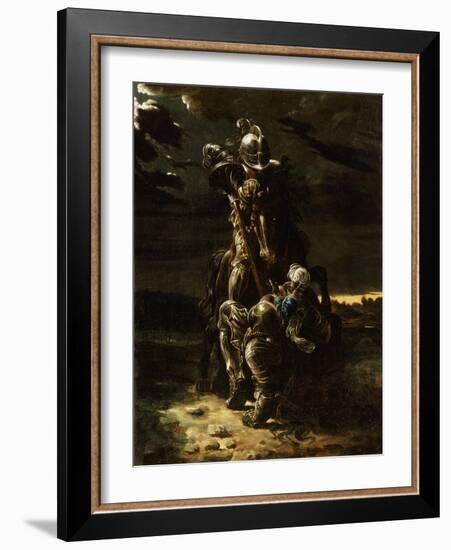 And in the First Career They Ran, the Elfin Knight Fell Horse and Man-Daniel Maclise-Framed Giclee Print