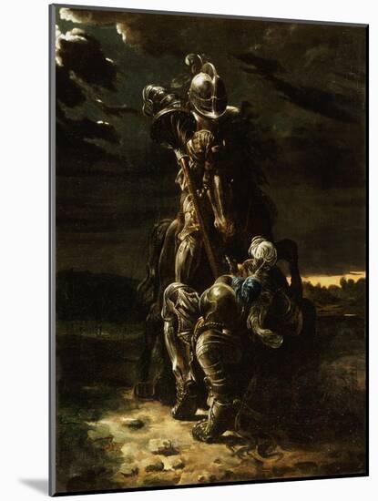 And in the First Career They Ran, the Elfin Knight Fell Horse and Man-Daniel Maclise-Mounted Giclee Print