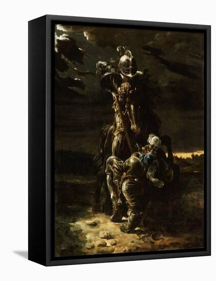 And in the First Career They Ran, the Elfin Knight Fell Horse and Man-Daniel Maclise-Framed Premier Image Canvas