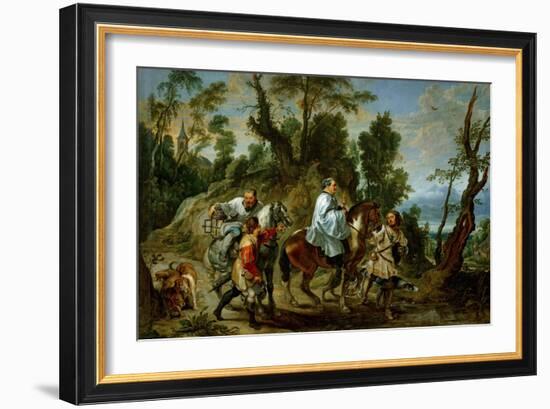 And Jan Wildens: Act of Devotion by Rudolf I of Habsburg-Peter Paul Rubens-Framed Giclee Print