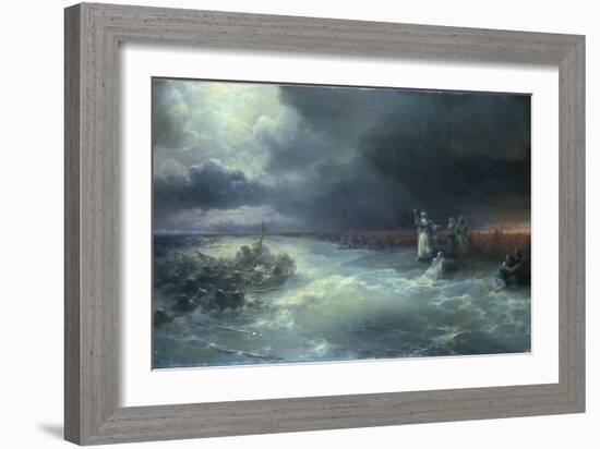 And Moses Stretched Forth His Hand over the Sea-Ivan Aivazovsky-Framed Premium Giclee Print