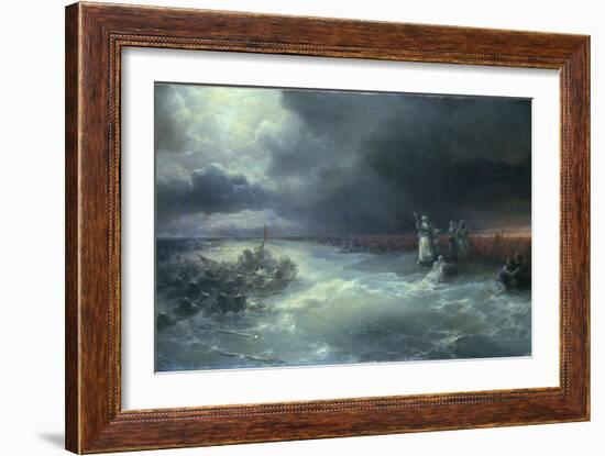 And Moses Stretched Forth His Hand over the Sea-Ivan Aivazovsky-Framed Premium Giclee Print