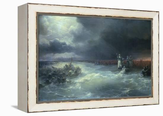 And Moses Stretched Forth His Hand over the Sea-Ivan Aivazovsky-Framed Premier Image Canvas