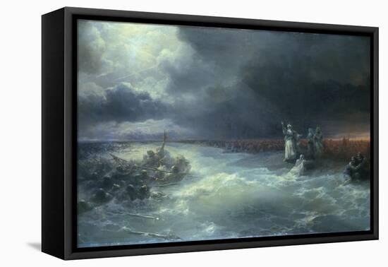 And Moses Stretched Forth His Hand over the Sea-Ivan Aivazovsky-Framed Premier Image Canvas