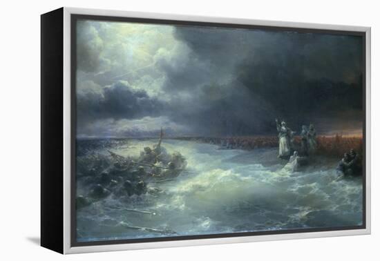 And Moses Stretched Forth His Hand over the Sea-Ivan Aivazovsky-Framed Premier Image Canvas