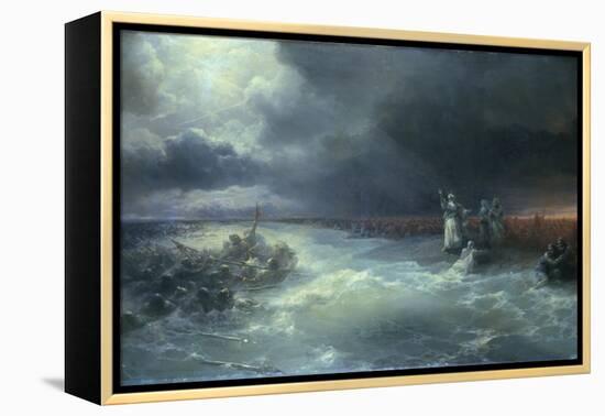 And Moses Stretched Forth His Hand over the Sea-Ivan Aivazovsky-Framed Premier Image Canvas