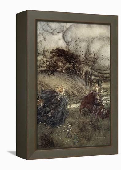 And Now They Never Meet in Grove or Green, by Fountain Clear or Spangled Starlight Sheen-Arthur Rackham-Framed Premier Image Canvas