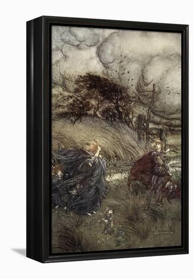 And Now They Never Meet in Grove or Green, by Fountain Clear or Spangled Starlight Sheen-Arthur Rackham-Framed Premier Image Canvas