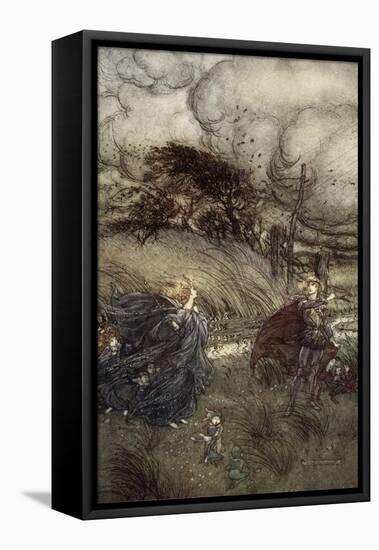 And Now They Never Meet in Grove or Green, by Fountain Clear or Spangled Starlight Sheen-Arthur Rackham-Framed Premier Image Canvas