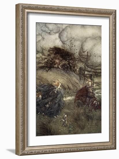 And Now They Never Meet in Grove or Green, by Fountain Clear or Spangled Starlight Sheen-Arthur Rackham-Framed Giclee Print