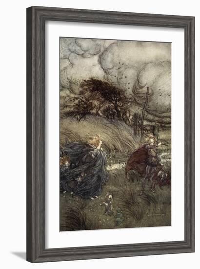 And Now They Never Meet in Grove or Green, by Fountain Clear or Spangled Starlight Sheen-Arthur Rackham-Framed Giclee Print