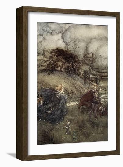 And Now They Never Meet in Grove or Green, by Fountain Clear or Spangled Starlight Sheen-Arthur Rackham-Framed Giclee Print