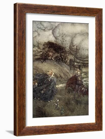 And Now They Never Meet in Grove or Green, by Fountain Clear or Spangled Starlight Sheen-Arthur Rackham-Framed Giclee Print