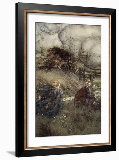 And Now They Never Meet in Grove or Green, by Fountain Clear or Spangled Starlight Sheen-Arthur Rackham-Framed Giclee Print