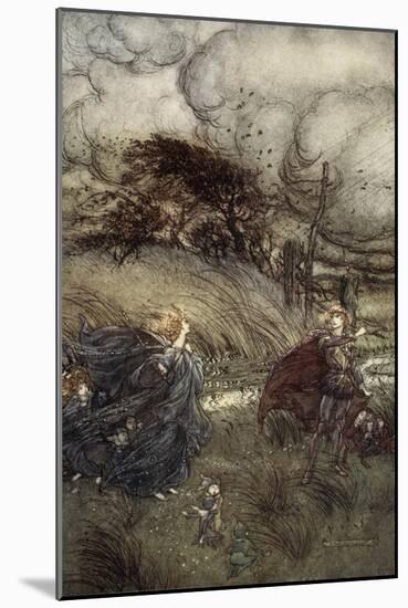 And Now They Never Meet in Grove or Green, by Fountain Clear or Spangled Starlight Sheen-Arthur Rackham-Mounted Giclee Print