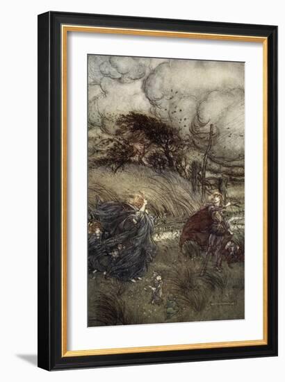 And Now They Never Meet in Grove or Green, by Fountain Clear or Spangled Starlight Sheen-Arthur Rackham-Framed Giclee Print