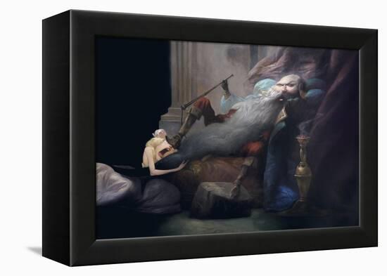 And She Beg Him to Leave Her Alive, from 'Bluebeard' by Charles Perrault (1628-1703)-Daniel Cacouault-Framed Premier Image Canvas