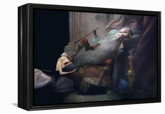 And She Beg Him to Leave Her Alive, from 'Bluebeard' by Charles Perrault (1628-1703)-Daniel Cacouault-Framed Premier Image Canvas