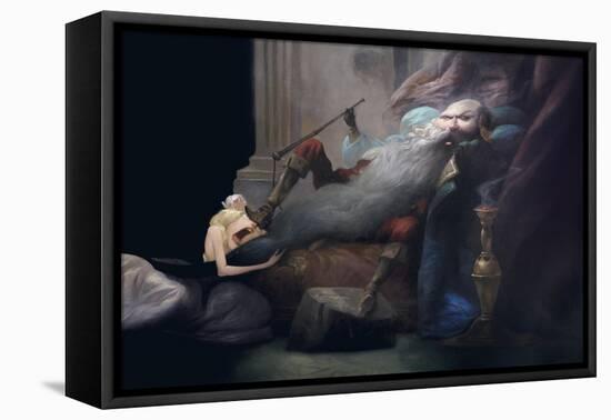 And She Beg Him to Leave Her Alive, from 'Bluebeard' by Charles Perrault (1628-1703)-Daniel Cacouault-Framed Premier Image Canvas
