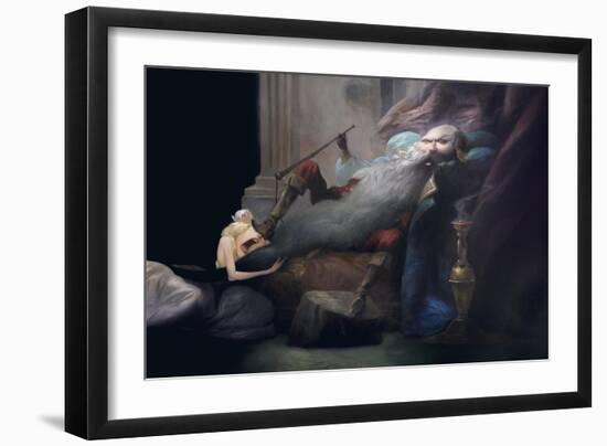 And She Beg Him to Leave Her Alive, from 'Bluebeard' by Charles Perrault (1628-1703)-Daniel Cacouault-Framed Giclee Print