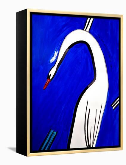 And Swan dropped the feather and everything became clear-Julija Belickienė-Framed Premier Image Canvas