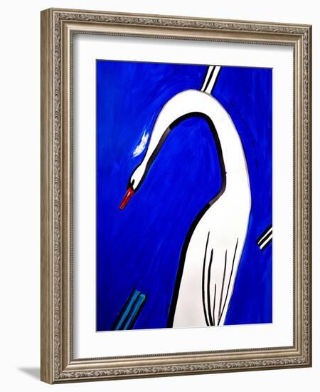 And Swan dropped the feather and everything became clear-Julija Belickienė-Framed Giclee Print