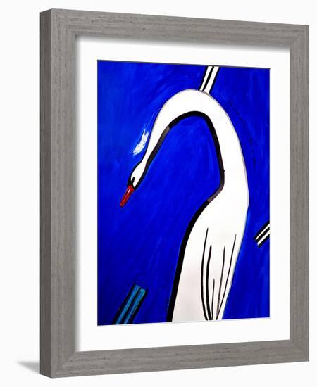 And Swan dropped the feather and everything became clear-Julija Belickienė-Framed Giclee Print