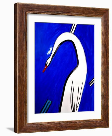 And Swan dropped the feather and everything became clear-Julija Belickienė-Framed Giclee Print