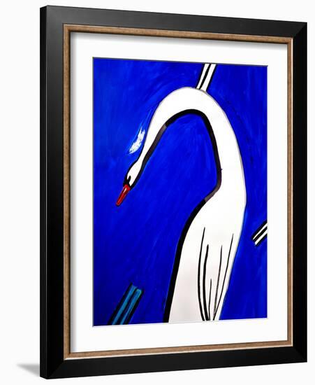 And Swan dropped the feather and everything became clear-Julija Belickienė-Framed Giclee Print