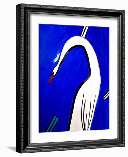 And Swan dropped the feather and everything became clear-Julija Belickienė-Framed Giclee Print