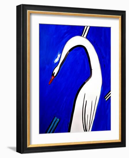 And Swan dropped the feather and everything became clear-Julija Belickienė-Framed Giclee Print