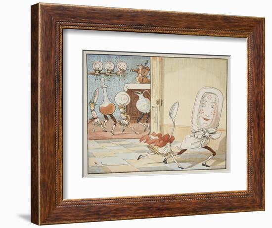 And the Dish Ran Away with the Spoon', 1882-Randolph Caldecott-Framed Giclee Print