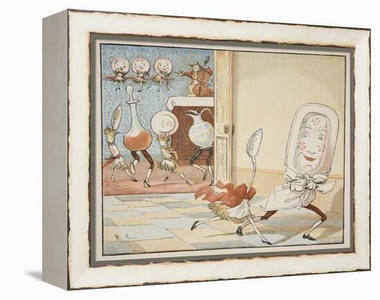 And the Dish Ran Away with the Spoon', 1882-Randolph Caldecott-Framed Premier Image Canvas