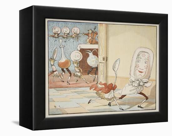 And the Dish Ran Away with the Spoon', 1882-Randolph Caldecott-Framed Premier Image Canvas