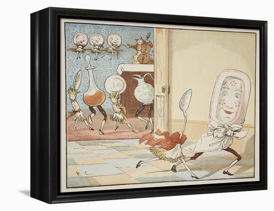 And the Dish Ran Away with the Spoon', 1882-Randolph Caldecott-Framed Premier Image Canvas