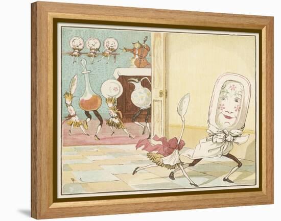 And the Dish Ran Away with the Spoon-Randolph Caldecott-Framed Premier Image Canvas