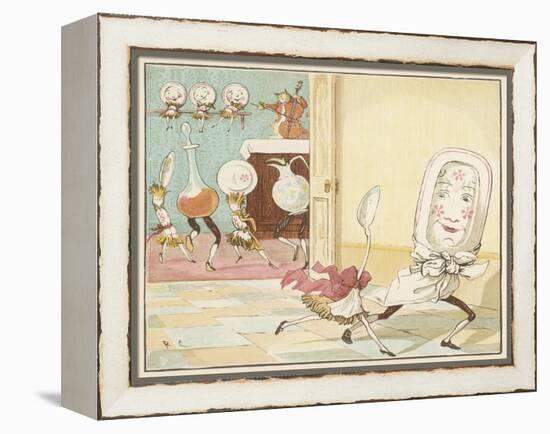 And the Dish Ran Away with the Spoon-Randolph Caldecott-Framed Premier Image Canvas