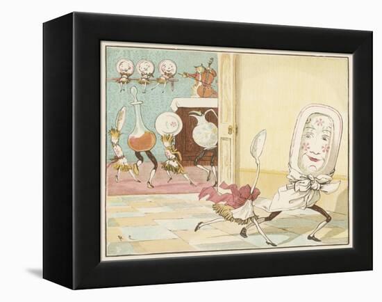 And the Dish Ran Away with the Spoon-Randolph Caldecott-Framed Premier Image Canvas