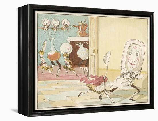 And the Dish Ran Away with the Spoon-Randolph Caldecott-Framed Premier Image Canvas