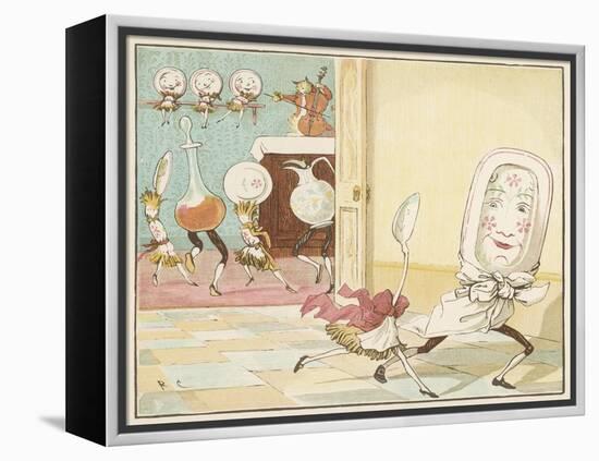 And the Dish Ran Away with the Spoon-Randolph Caldecott-Framed Premier Image Canvas