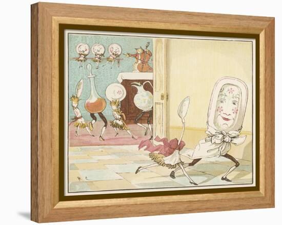 And the Dish Ran Away with the Spoon-Randolph Caldecott-Framed Premier Image Canvas