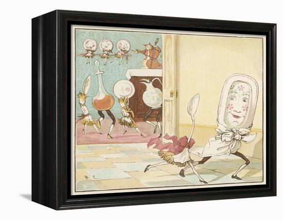 And the Dish Ran Away with the Spoon-Randolph Caldecott-Framed Premier Image Canvas