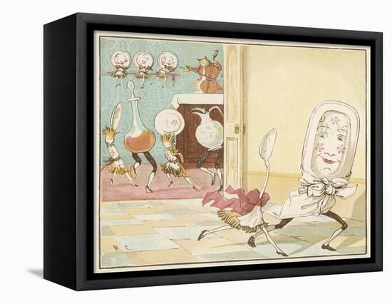 And the Dish Ran Away with the Spoon-Randolph Caldecott-Framed Premier Image Canvas