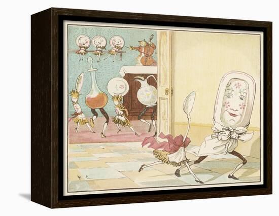 And the Dish Ran Away with the Spoon-Randolph Caldecott-Framed Premier Image Canvas