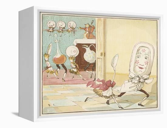 And the Dish Ran Away with the Spoon-Randolph Caldecott-Framed Premier Image Canvas